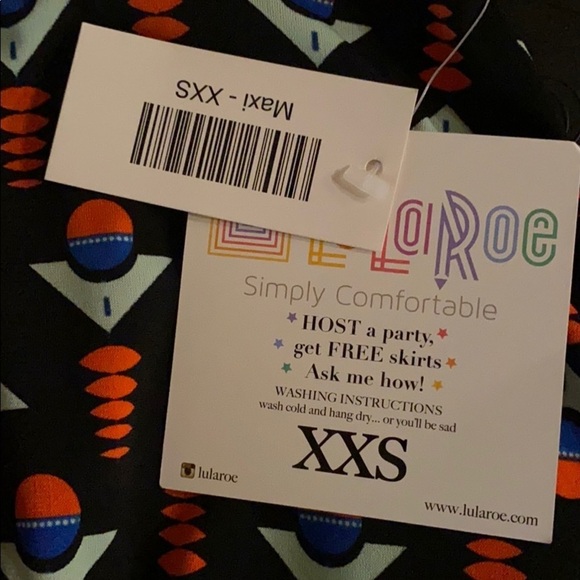 NEW LuLaRoe Geometric Print Maxi Skirt XXS - Picture 9 of 12
